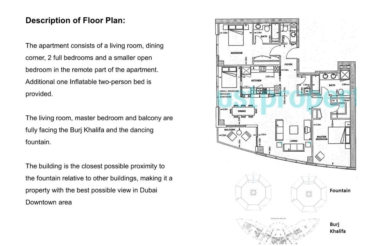 Elite Royal Apartment - Full Burj Khalifa & Fountain View - 2 Bedrooms And 1 Open Bedroom Without Partition Dubái Exterior foto